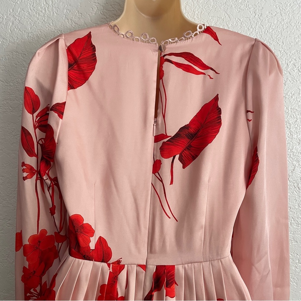 Ted Baker London Blush and Scarlet Floral Mini Dress - Picture 5 of 9